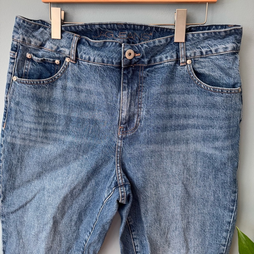 JAG Jeans High Rise Straight Ankle Jeans Raw Hem Denim. Women’s 18W (37x28) - Picture 4 of 11